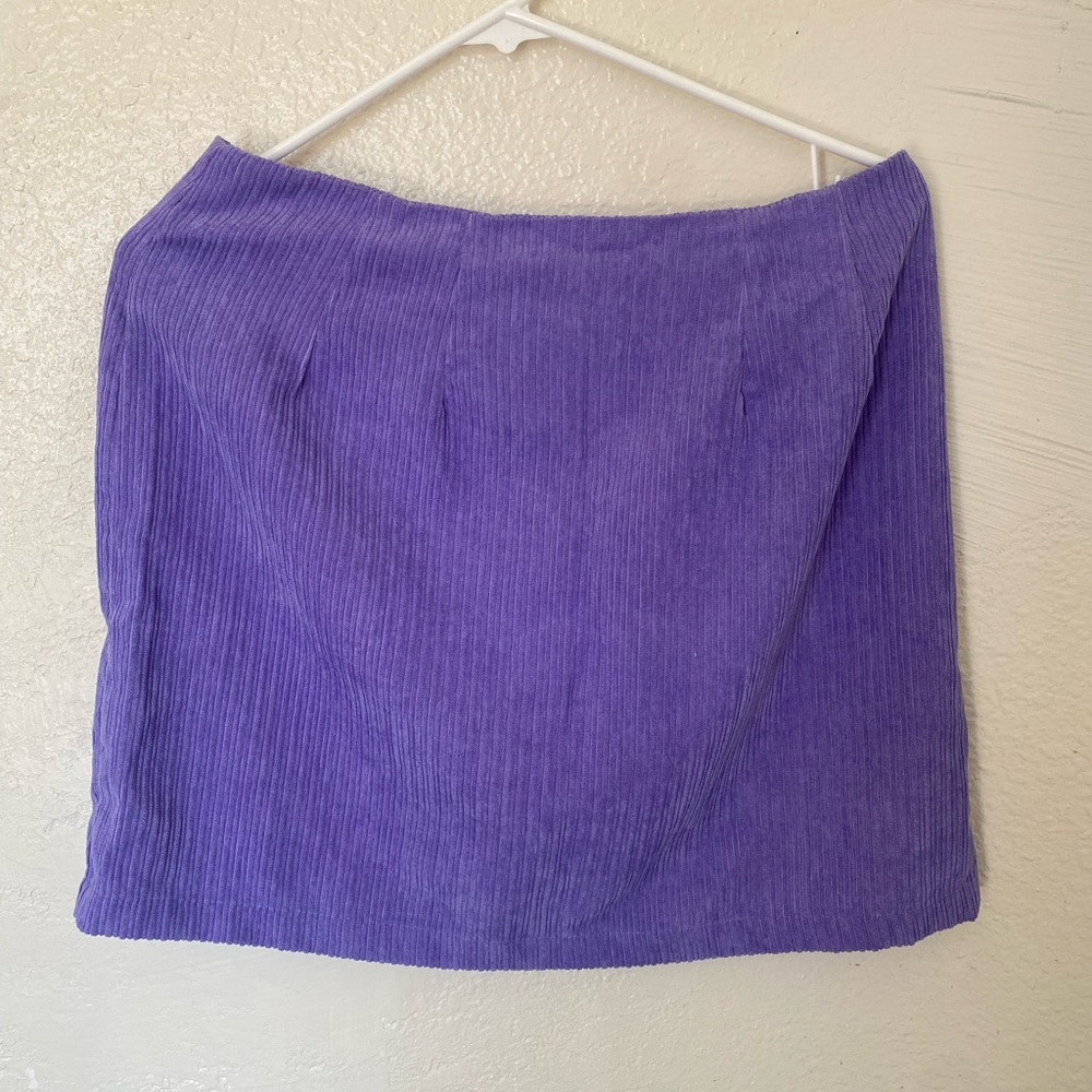 Purple Corduroy Women's Skirt